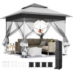 Liferun - one push tonnelle de jardin pliante, tente de f�te 3, 3 x 3, 3m avec 4 toiles moustiquaires, ...