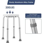 Liferun - tabouret de douche, si�ge salle de bain avec pieds en caoutchouc antid�rapants, stable, l�ger, ...