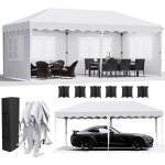 Tonnelle pliante 3x6, tonnelle de jardin exterieur 420d oxford, impermable tente de reception avec 4 ...