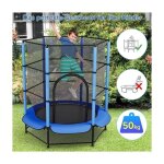 Liferun - trampoline pour enfants, trampoline extrieur interieur  140 cm avec filet scurit charge ...
