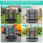 Liferun - trampoline pour enfants, trampoline extrieur interieur  140 cm avec filet scurit charge ...