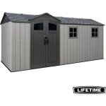 Lifetime - abri de jardin rsine 9. 6 m2 (4. 98 x 2. 14 m)