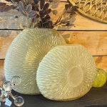 Light and living - vase concha verre jaune 31x11x41cm