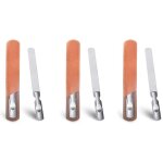 Lime � ongles professionnelle en acier inoxydable avec �tui en cuir, limes � ongles polissoir en m�tal ...