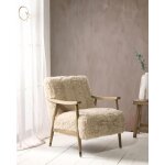 Uniqka - lina - fauteuil en bois massif