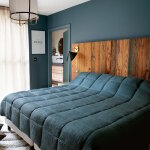 Linder - dessus de lit matelass� 'sirocco' - 250x260cm - bleu marine