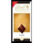 Lindt excellence biscuit croustillant chocolat 100g - noir avec cookies Lindt excellence biscuit croustillant chocolat 100g - noir avec cookies