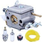 Linduxe carburateur 340 avec tuyau de carburant, filtre, poire d'amorçage, adapté à la tronçonneuse husqvarna ... Linduxe carburateur 340 avec tuyau de carburant, filtre, poire d'amorçage, adapté à la tronçonneuse husqvarna ...