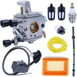 Linduxe kit de filtre  air carburateur avec bobine d'allumage pour dbroussailleuses stihl fs120 fs200 ...