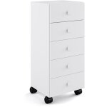 Lineabeta - meuble bas � 5 tiroirs avec roulettes runner en acier