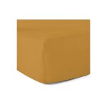 Le linge de jules - drap - housse 100% coton 57 fils safran 140 x 190 cm - bonnet 30 cm