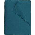 Le linge de jules - drap plat 240x300 cm bleu fonc� - 100% coton 57 fils