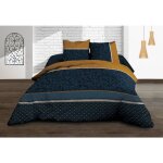 Le linge de jules - housse de couette 240x260 + 2 taies - pur coton 57 fils - alix Le linge de jules - housse de couette 240x260 + 2 taies - pur coton 57 fils - alix