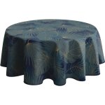 Le linge de jules - nappe anti - taches olinda bleu - ronde 160 cm Le linge de jules - nappe anti - taches olinda bleu - ronde 160 cm