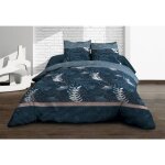 Le linge de jules - parure drap plat + drap - housse 160x200 + 2 t - pur coton 57 fils - romy Le linge de jules - parure drap plat + drap - housse 160x200 + 2 t - pur coton 57 fils - romy