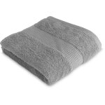 Le linge de jules - serviette de toilette 50 x 90 cm - 100% coton - 450 gr / m2 - gris