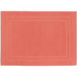 Le linge de jules - tapis de bain 50 x 70 cm - 100% coton - 700 gr / m2 - corail
