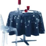 Promo linge nappe de no�l ronde anti - t�ches - constellation - bleu