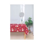 Promo linge nappe de nol ronde ou rectangle - tissu antitache / impermable ? tradition ? - rouge - ...