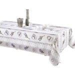 Nappe provençale rectangle anti - tâche charme naturel 100% polyester - 150 x 120 cm - promo linge Nappe provençale rectangle anti - tâche charme naturel 100% polyester - 150 x 120 cm - promo linge
