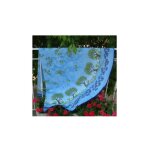 Nappe provençale ronde anti - tâche arbre olivier 100% polyester - bleu Nappe provençale ronde anti - tâche arbre olivier 100% polyester - bleu