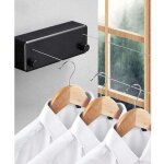 Linge r�tractable, fil linge extensible r�glable 4. 2 m, poteau etendoir linge exterieur, corde a linge ...