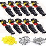 Linghhang - 10 kits 2 broches voiture Étanche connecteur Électrique, voiture fiche etanche, étanche à ... Linghhang - 10 kits 2 broches voiture Étanche connecteur Électrique, voiture fiche etanche, étanche à ...
