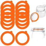 Linghhang - lot de 12 joints d'étanchéité de rechange en orange silicone pour bocaux mason 69 x 94 mm ... Linghhang - lot de 12 joints d'étanchéité de rechange en orange silicone pour bocaux mason 69 x 94 mm ...