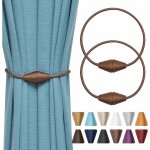 Linghhang - lot de 2 (caf clair) embrasses de rideaux magntiques en corde tisse faite  la main pratiques ...