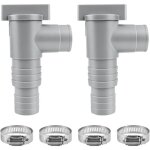 Linghhang - 2 pcs vanne d'arrt piscine 32mm vanne d'entretien pour piscine avec 4 colliers de serrage ...