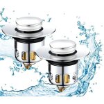 Linghhang - 2 pices 4 joints bonde de lavabo pop - up universel bonde lavabo filtre de vidange anti ...