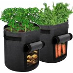 Lot de 2 sac plantation pomme de terre 7 gallons noir sac de culture de légumes en non tissé Lot de 2 sac plantation pomme de terre 7 gallons noir sac de culture de légumes en non tissé