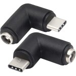 Linghhang - 2pack / type c)90 degrs type c usb mle vers dc 5. 5x2. 1mm connecteur femelle dc barrel ...