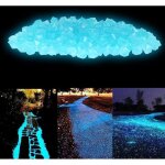 Linghhang - 300pcs pierre lumineuse, cailloux lisses de rsine, pierre lumineuse exterieur dcoratives ...