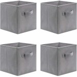 Linghhang - lot de 4 cubes de rangement pliants, 27 x 27 x 28 cm botes de rangement ouvertes en textile ...
