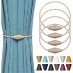 Linghhang - lot de 4 embrasses de rideaux magntiques en corde tisse faite  la main pratiques et dcoratives ...