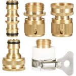 Linghhang - 5pcs raccord tuyau d'arrosage en laiton, connecteur robinet tuyau de jardin raccord robinet ... Linghhang - 5pcs raccord tuyau d'arrosage en laiton, connecteur robinet tuyau de jardin raccord robinet ...