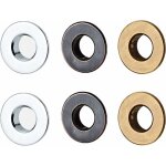 Linghhang - 6 pices anneau de trop - plein, insert d'anneau en laiton, bagues pour trop - plein de lavabo ...