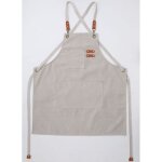 Linghhang - beige)tablier cuisine homme tabliers en toile avec 3 poches impermable et rglable apron ...