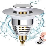 Linghhang - bonde lavabo universel, bouchon de lavabo pop - up avec 2 joints pour baignoire, cuisine, ... Linghhang - bonde lavabo universel, bouchon de lavabo pop - up avec 2 joints pour baignoire, cuisine, ...