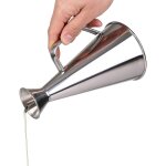 Linghhang - bouteille d'huile en acier inoxydable de 1000 ml (pour huile d'olive et vinaigre) - distributeur ...