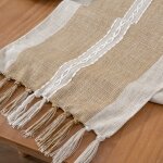 Linghhang - caf, 180cm)broderie coton lin chemin de table intrieur extrieur ferme style caf chemin ...