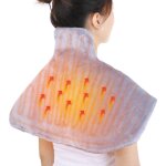 Linghhang - coussin chauffant lectrique pour la nuque et les paules, contrle de la temprature couverture ...