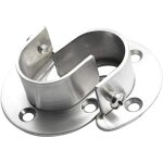Linghhang - douilles de poteau de penderie en acier inoxydable, 2pcs extrmit de tige de penderie robuste ...