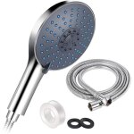 Linghhang - grande douchette haute pression (15 cm de diamètre) avec flexible de douche durable de 1, ... Linghhang - grande douchette haute pression (15 cm de diamètre) avec flexible de douche durable de 1, ...
