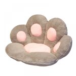 Linghhang - gris) 70 x 60 cm, coussin confortable en peluche en forme de patte de chat, coussin de bureau ...