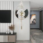 Linghhang - horloge murale design moderne pendules murales silencieuses style nordique d�corative grande ...