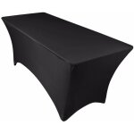 Housse de table pour table pliante 183 cm - noir, housse de table lastique, housse de table pour clubs ...