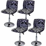 Linghhang - housse de tabouret de bar avec dossier extensible pour chaise de salle  manger pivotante ...