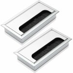 Linghhang - jeu de 2 presse - toupes - aluminium - 160 x 80 mm - couleur : argent, cache - cble rectangulair ...